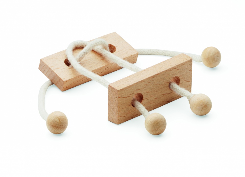 Logo trade promotional items picture of: Wooden brain teaser rectangle