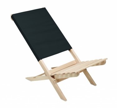 Logo trade promotional item photo of: Foldable wooden beach chair