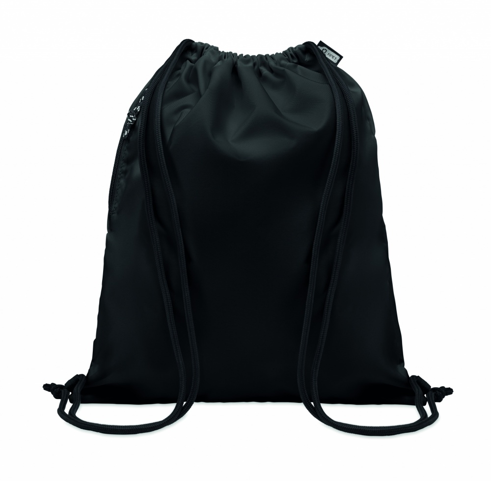 Logo trade promotional items image of: Large drawstring bag 300D RPET