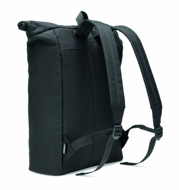 Logo trade promotional merchandise photo of: 600D RPET rolltop backpack