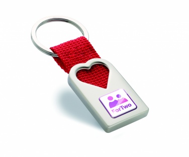 Logotrade promotional merchandise photo of: Heart metal key ring Kemi