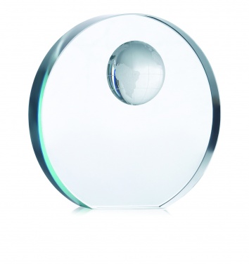 Logo trade promotional giveaways picture of: Globe glass trophy