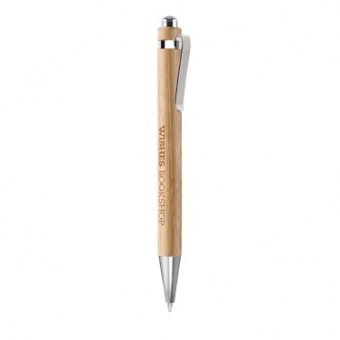 Logo trade corporate gifts picture of: Bamboo automatic ball pen