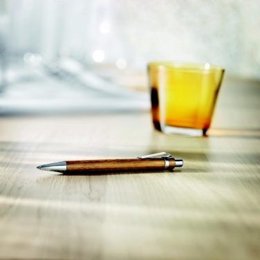 Logo trade business gift photo of: Bamboo automatic ball pen