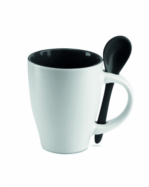 Logotrade corporate gifts photo of: Bicolour mug with spoon 250 ml