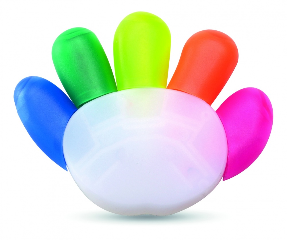 Logo trade business gift photo of: 5 colour highlighter