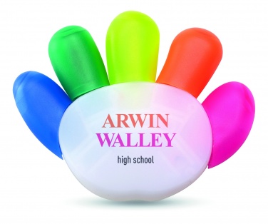 Logo trade promotional products picture of: 5 colour highlighter