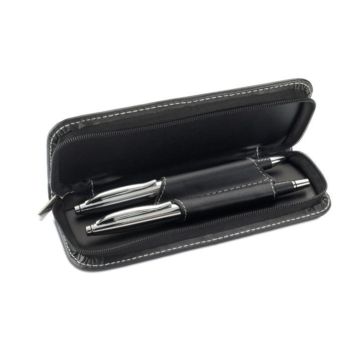 Logo trade promotional products image of: Ball pen and roller set