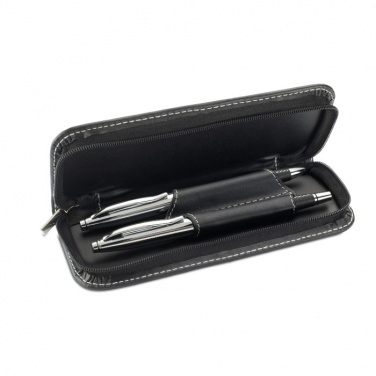 Logo trade business gifts image of: Ball pen and roller set