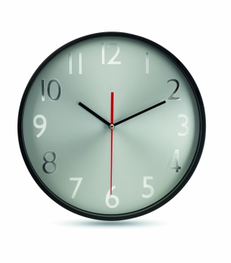 Logo trade promotional item photo of: Wall clock w silver background