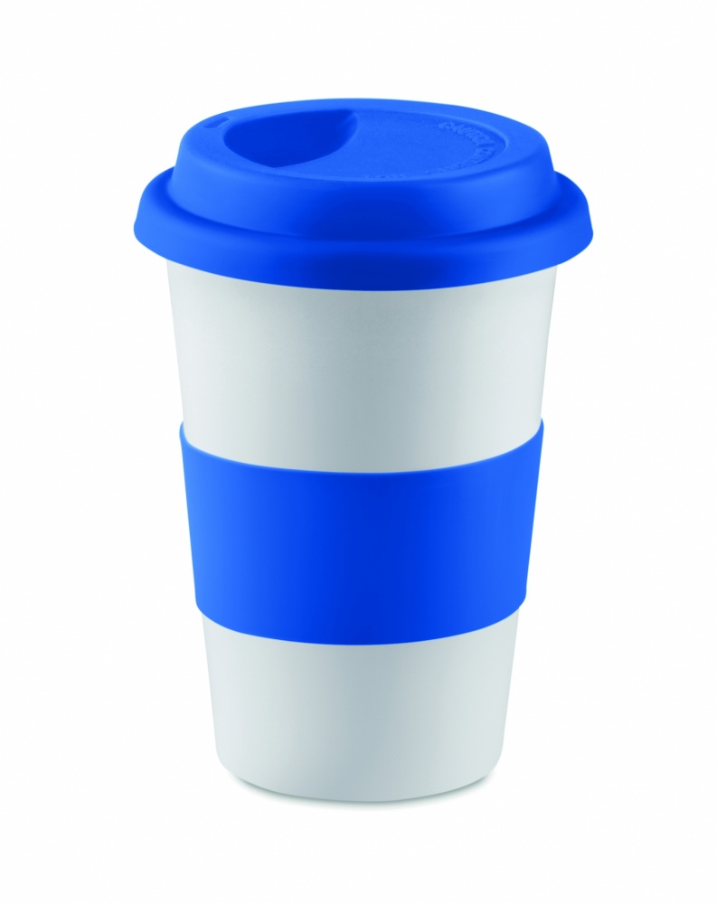 Logo trade promotional item photo of: Ceramic mug w/ lid and sleeve