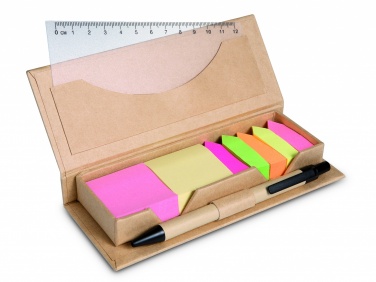 Logo trade promotional merchandise image of: Sticky memo set recycked w/pen