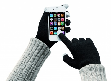 Logo trade promotional merchandise photo of: Tactile gloves for smartphones