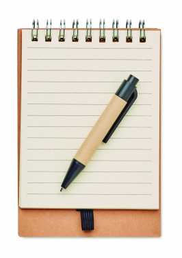 Logo trade promotional merchandise photo of: Notepad with pen and memo pad