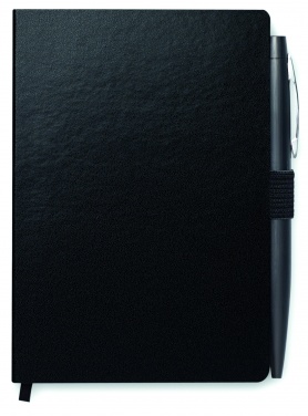 Logo trade corporate gift photo of: A6 notebook with pen 72 lined