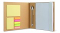 Notebook with memo set and pen, White