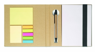 Logotrade promotional giveaway image of: Notebook with memo set and pen