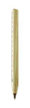 Logotrade promotional giveaway image of: Wooden ruler pen