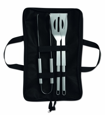 Logo trade promotional product photo of: 3 Barbecue tools in pouch