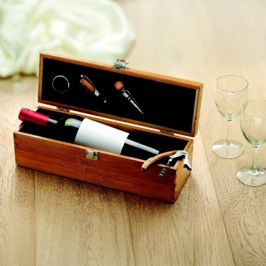 Logotrade promotional gift picture of: Wine set in bamboo box