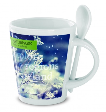 Logo trade promotional giveaway photo of: Sublimation mug with spoon