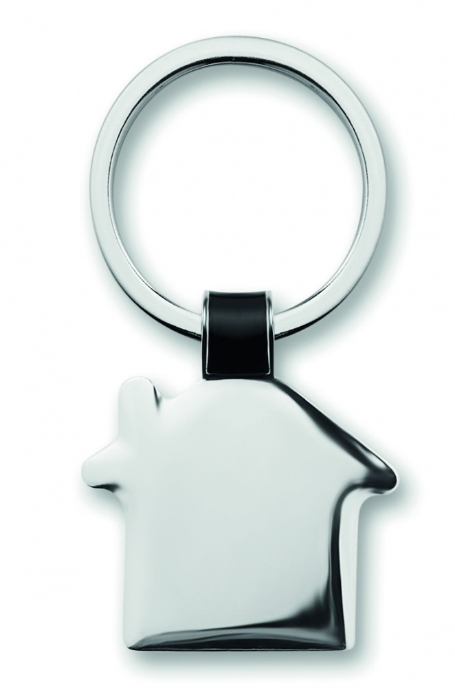 Logo trade business gift photo of: House shaped key ring Riga