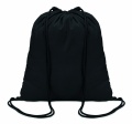 100gr/m² cotton drawstring bag, Black