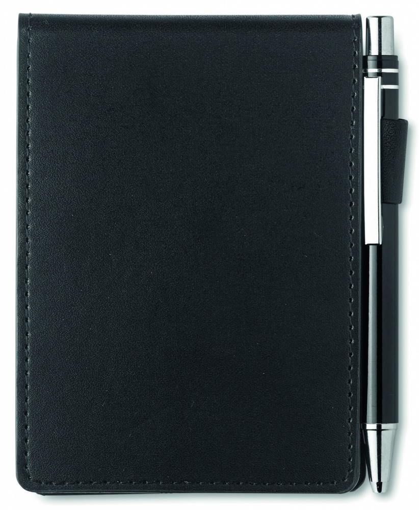 Logo trade advertising product photo of: A7 notepad in PU pouch w/pen