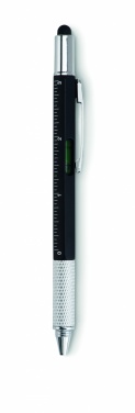 Logo trade promotional gift photo of: Spirit level pen with ruler