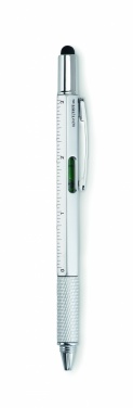 Logo trade promotional giveaways image of: Spirit level pen with ruler