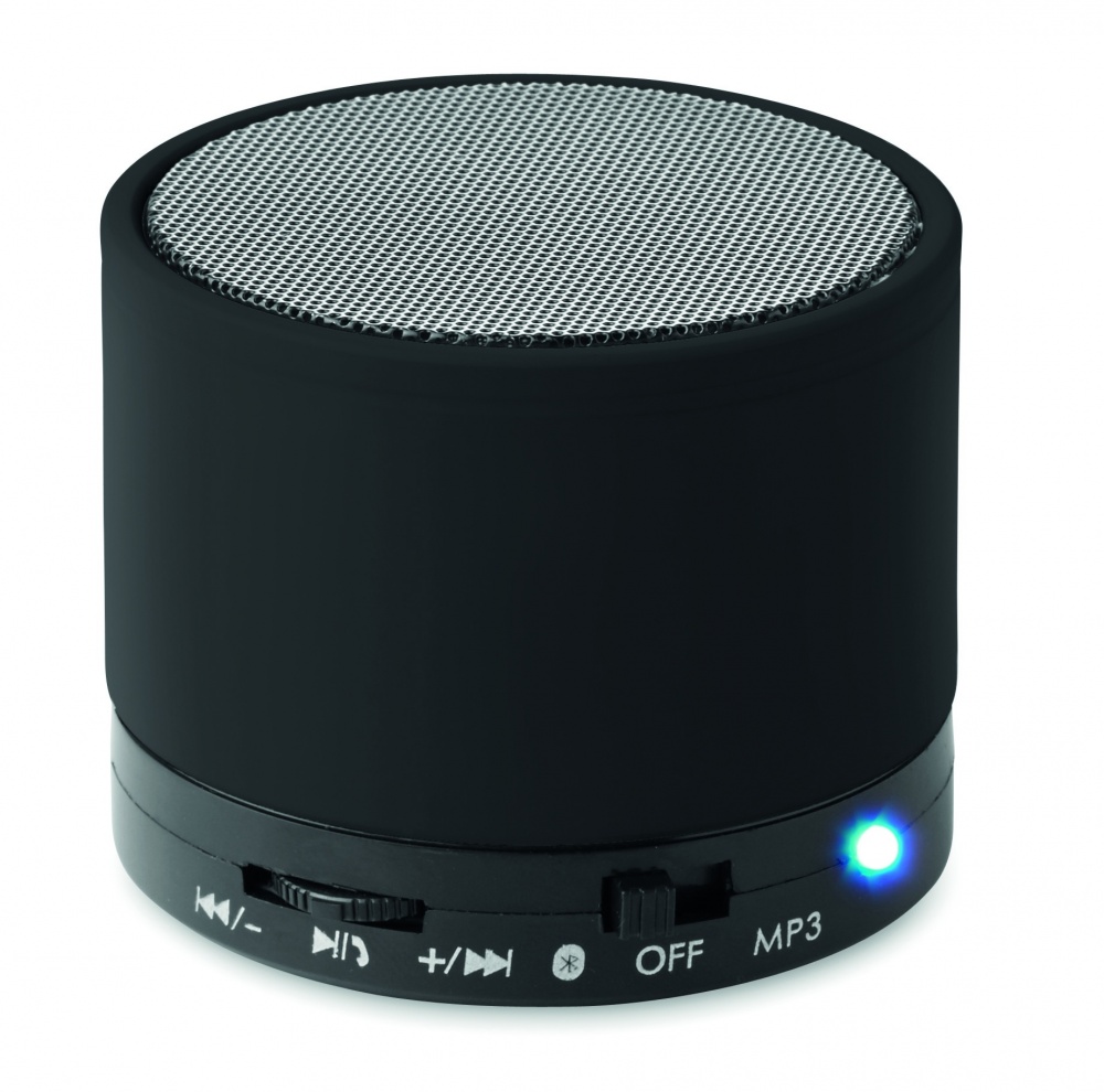 Logo trade promotional merchandise image of: Round wireless speaker