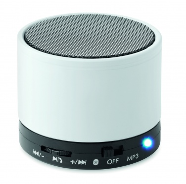 Logo trade promotional giveaways image of: Round wireless speaker