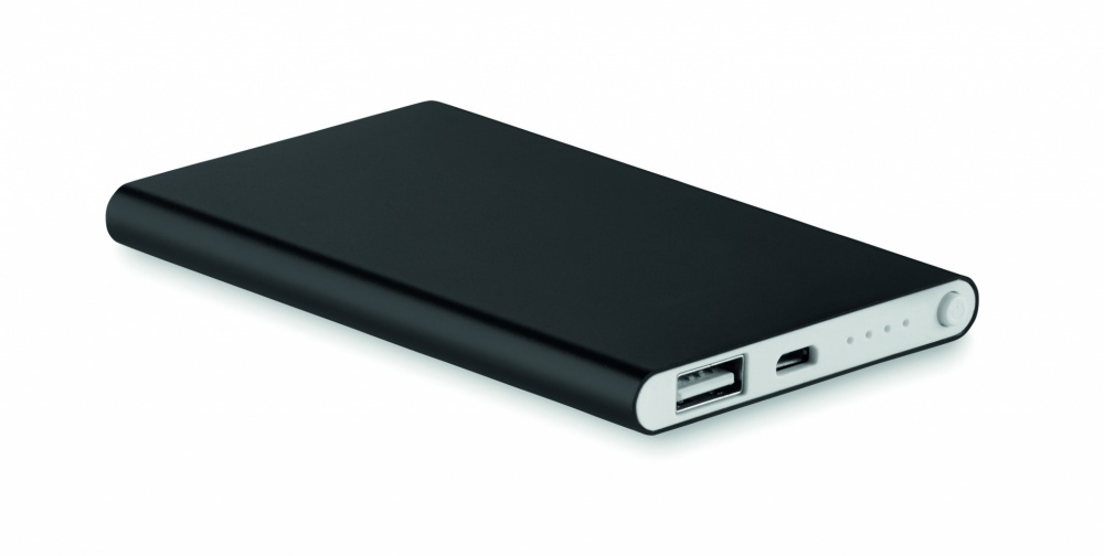 Logo trade corporate gifts picture of: Flat power bank 4000 mAh