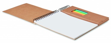 Logo trade business gift photo of: Colouring set with notepad