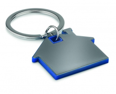 Logotrade promotional items photo of: House shape plastic key ring Rezekne