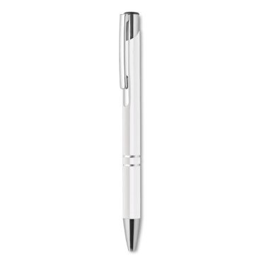 Logo trade corporate gifts image of: Push button aluminium pen