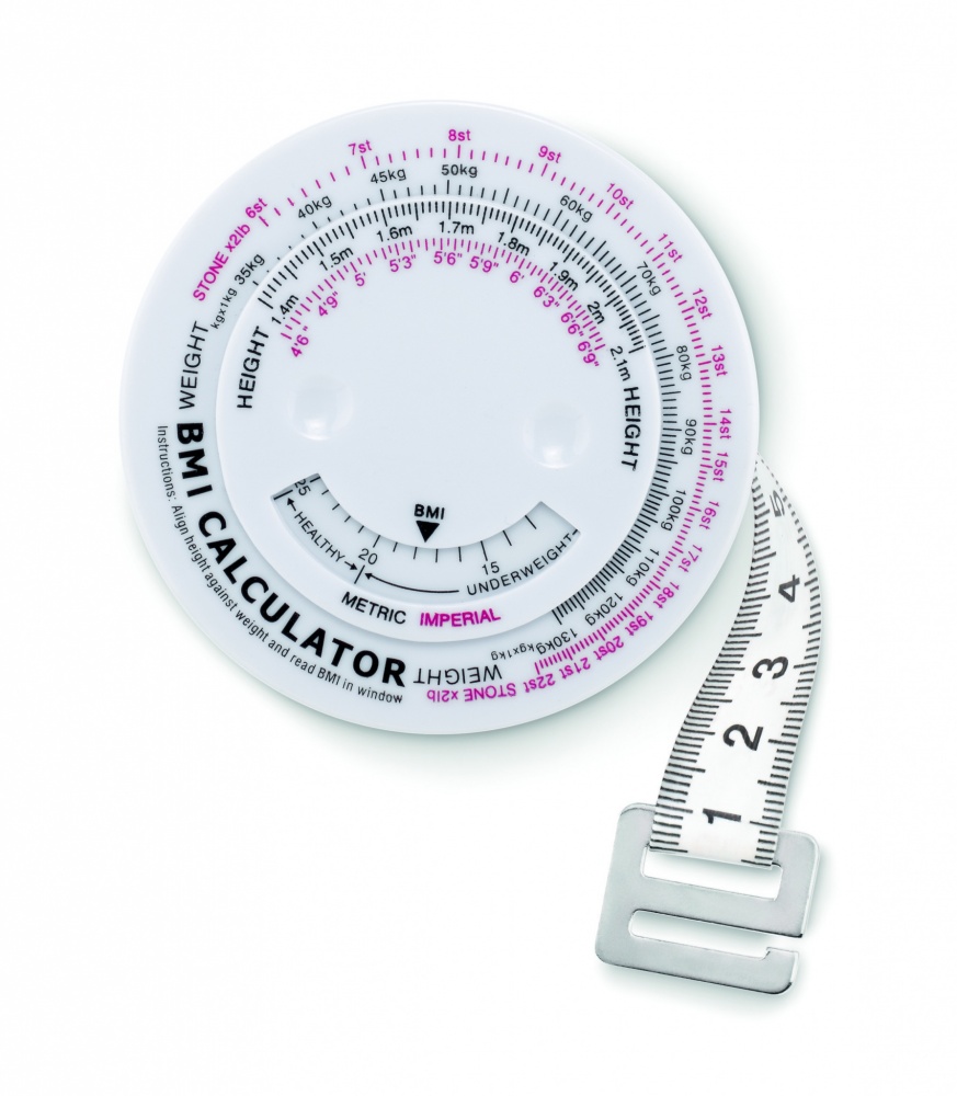 Logo trade promotional giveaways image of: BMI measuring tape