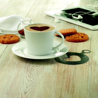 Logo trade promotional giveaways image of: Cappuccino cup and saucer