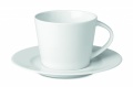 Cappuccino cup and saucer, White