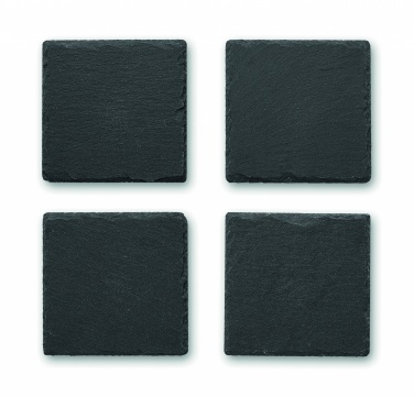 Logo trade business gift photo of: Slate coasters with EVA bottom