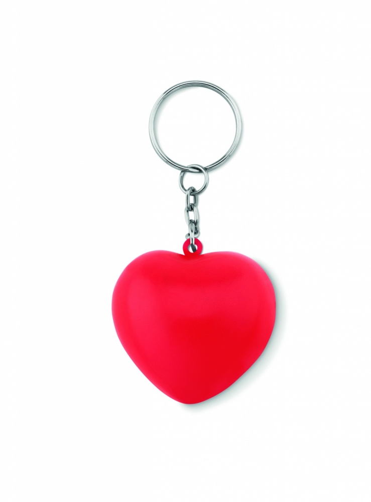 Logo trade promotional gifts picture of: Key ring with PU heart Ogre