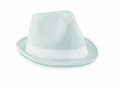 Coloured polyester hat, White