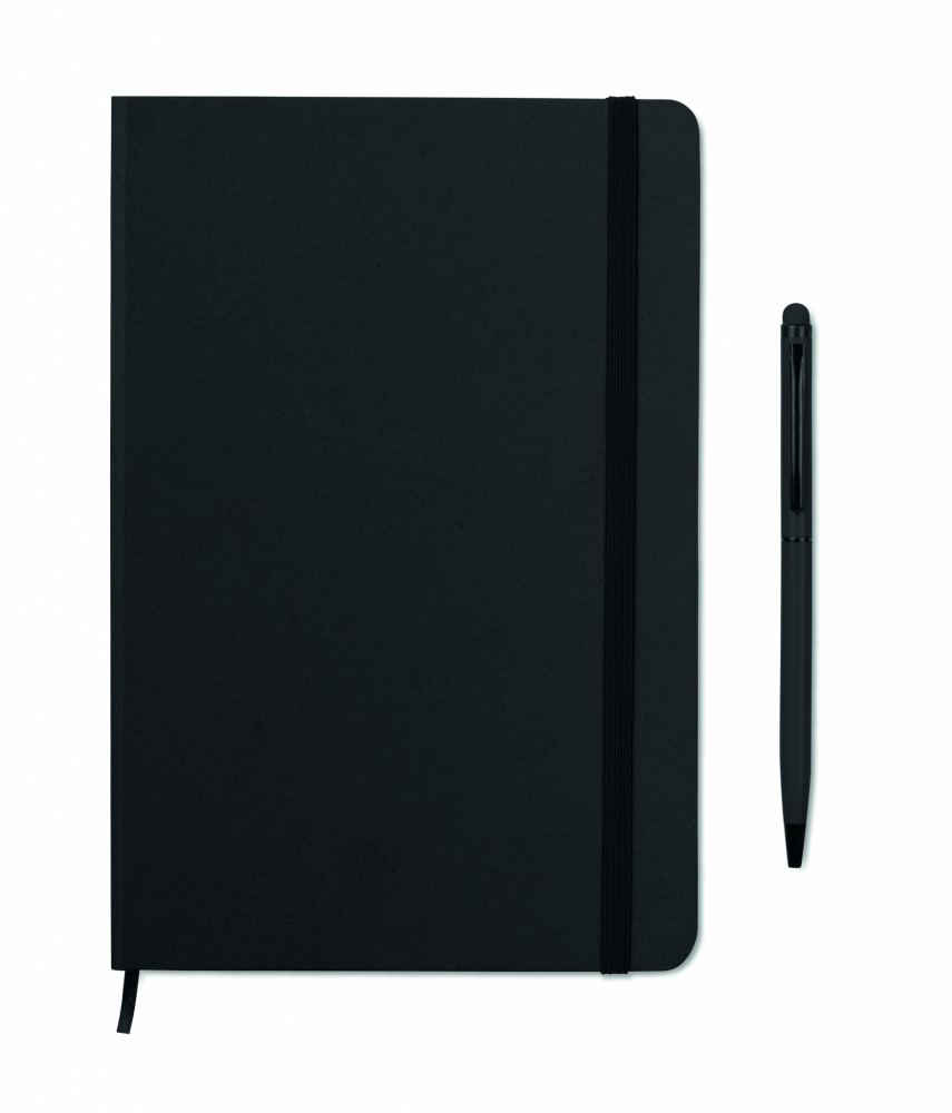 Logo trade promotional merchandise picture of: A5 notebook w/stylus 72 lined