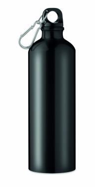 Logotrade promotional gift image of: Single-walled 750 ml aluminum bottle with a carabiner and customizable printing