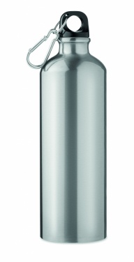 Logo trade business gifts image of: Single-walled 750 ml aluminum bottle with a carabiner and customizable printing