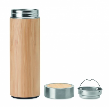 Logotrade promotional giveaway picture of: Double wall bamboo flask 400ml