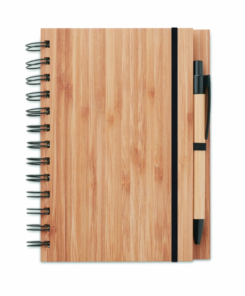 Logo trade corporate gifts picture of: Bamboo notebook with pen lined