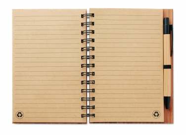 Logotrade advertising product picture of: Bamboo notebook with pen lined BAMBLOC