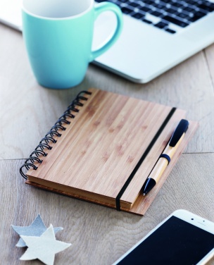 Logotrade corporate gift picture of: Bamboo notebook with pen lined BAMBLOC