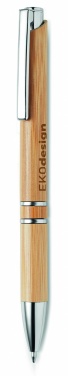 Logo trade promotional giveaways picture of: Bamboo automatic ball pen